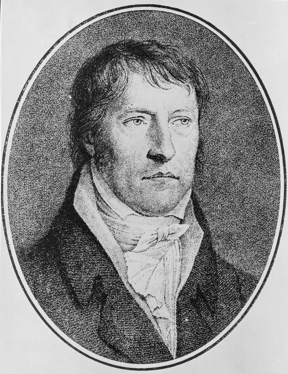 Georg Wilhelm Friedrich Hegel (1770-1831) német filozófus portréja, amelyet 1825 körül metszett F.W. Bollinger (1777-1825) alkotó: Johann Christian Xeller