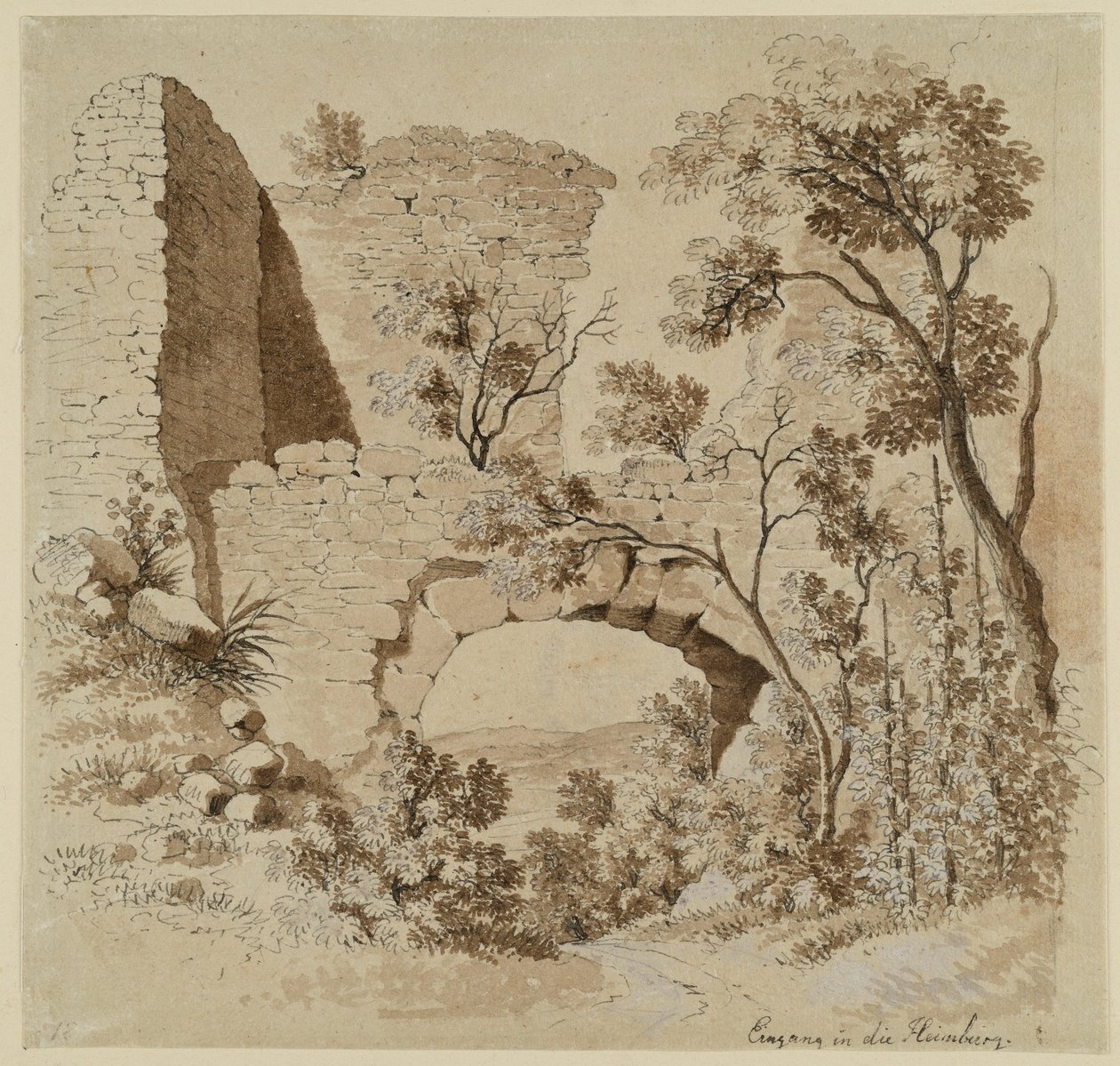 Bejárat a heimburgi romokhoz alkotó: Johann Christoph Erhard