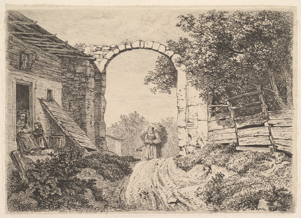 Lány szénarakománnyal Thorbogenen kívül alkotó: Johann Christoph Erhard
