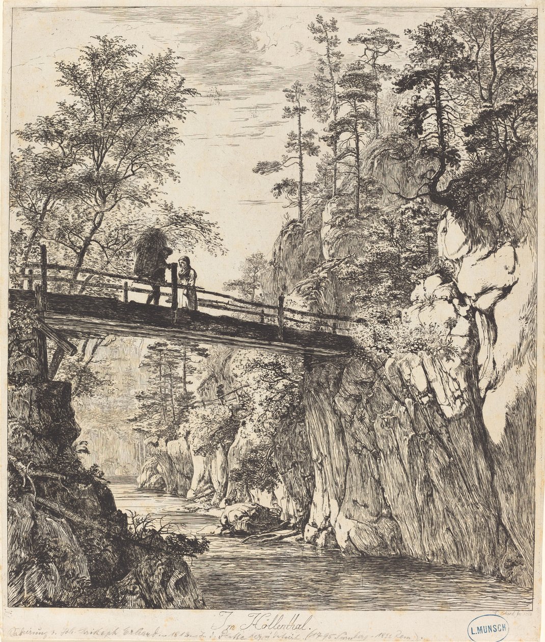 Im Höllenthal (A Höllen-völgyben) alkotó: Johann Christoph Erhard