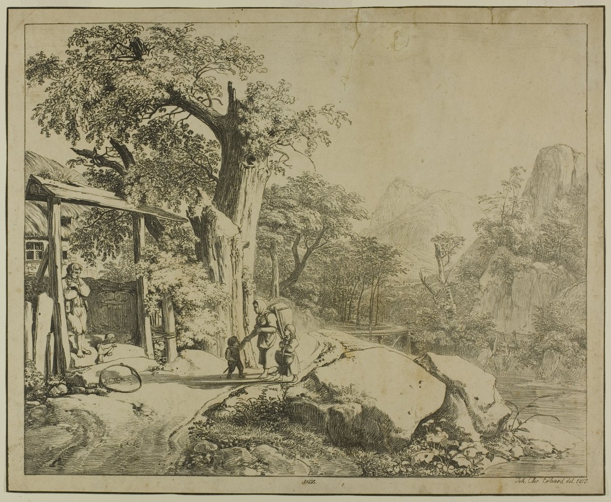 Hegyi táj személyzettel alkotó: Johann Christoph Erhard