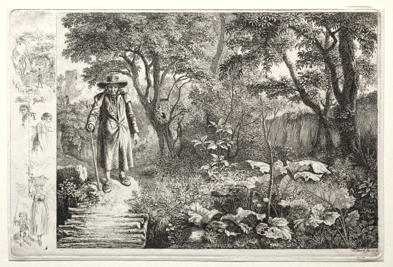 Öreg a rönkhíd előtt alkotó: Johann Christoph Erhard