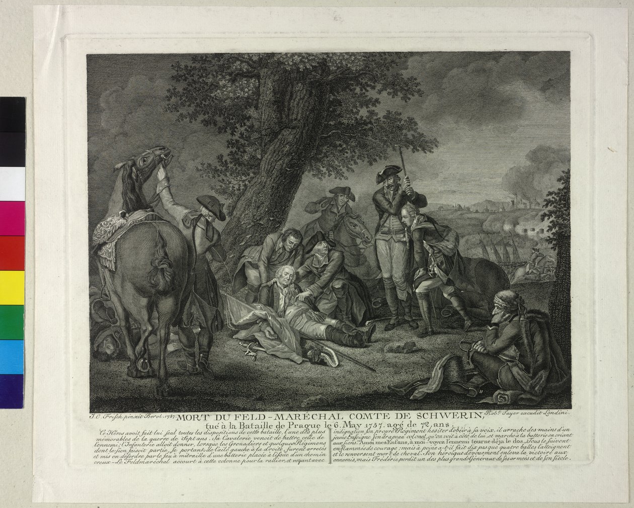 Kurt Christoph von Schwerin márki halála a prágai csatában 1757-ben alkotó: Johann Christoph Frisch