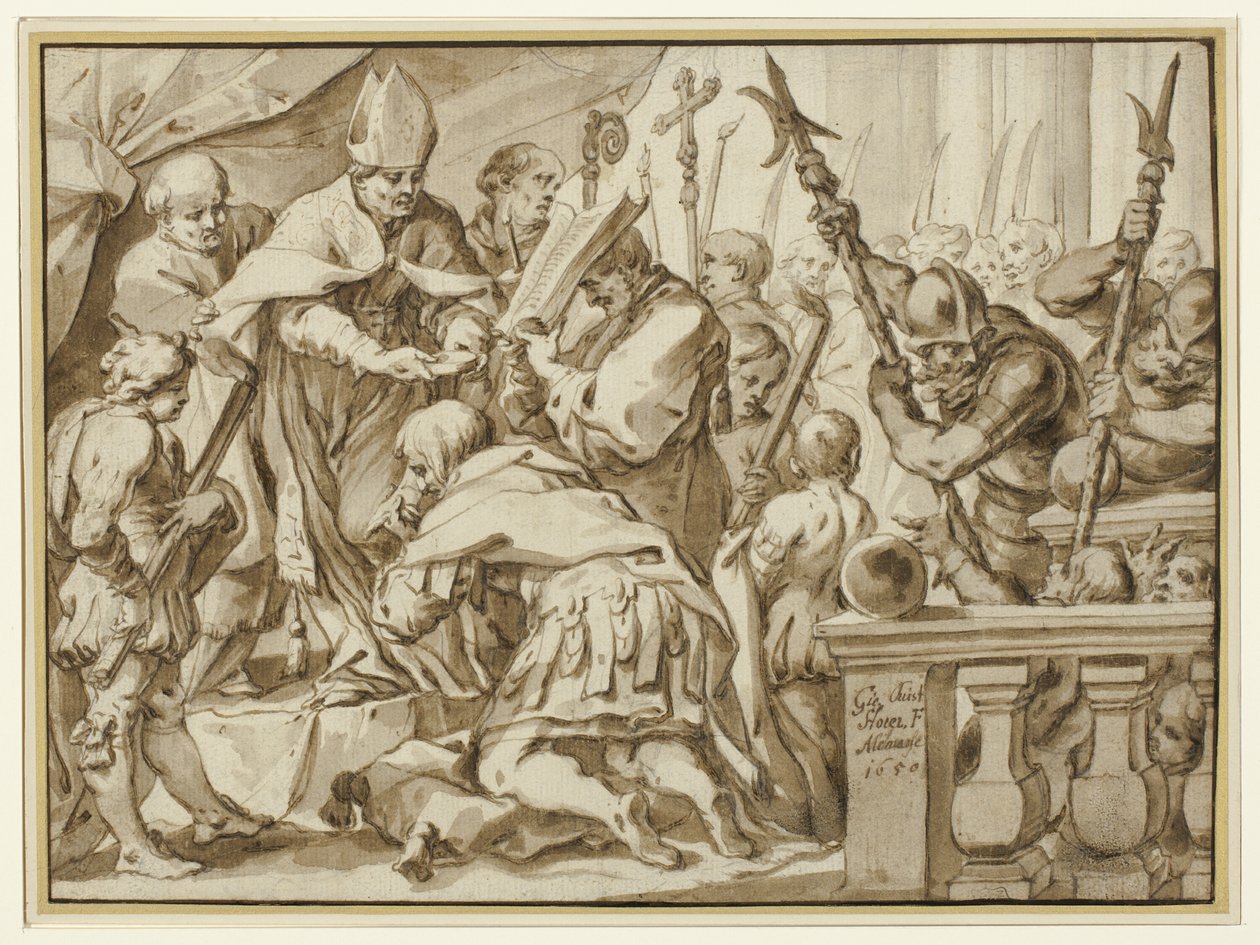 Nagy Ottó koronázása a milánói Szent Ambrogio-templomban alkotó: Johann Christoph Storer