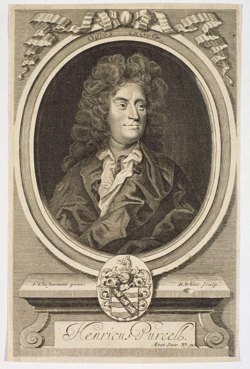 Henry Purcell (1659-1695) portréja Robert White (1645-1703) metszetében. alkotó: Johann Closterman