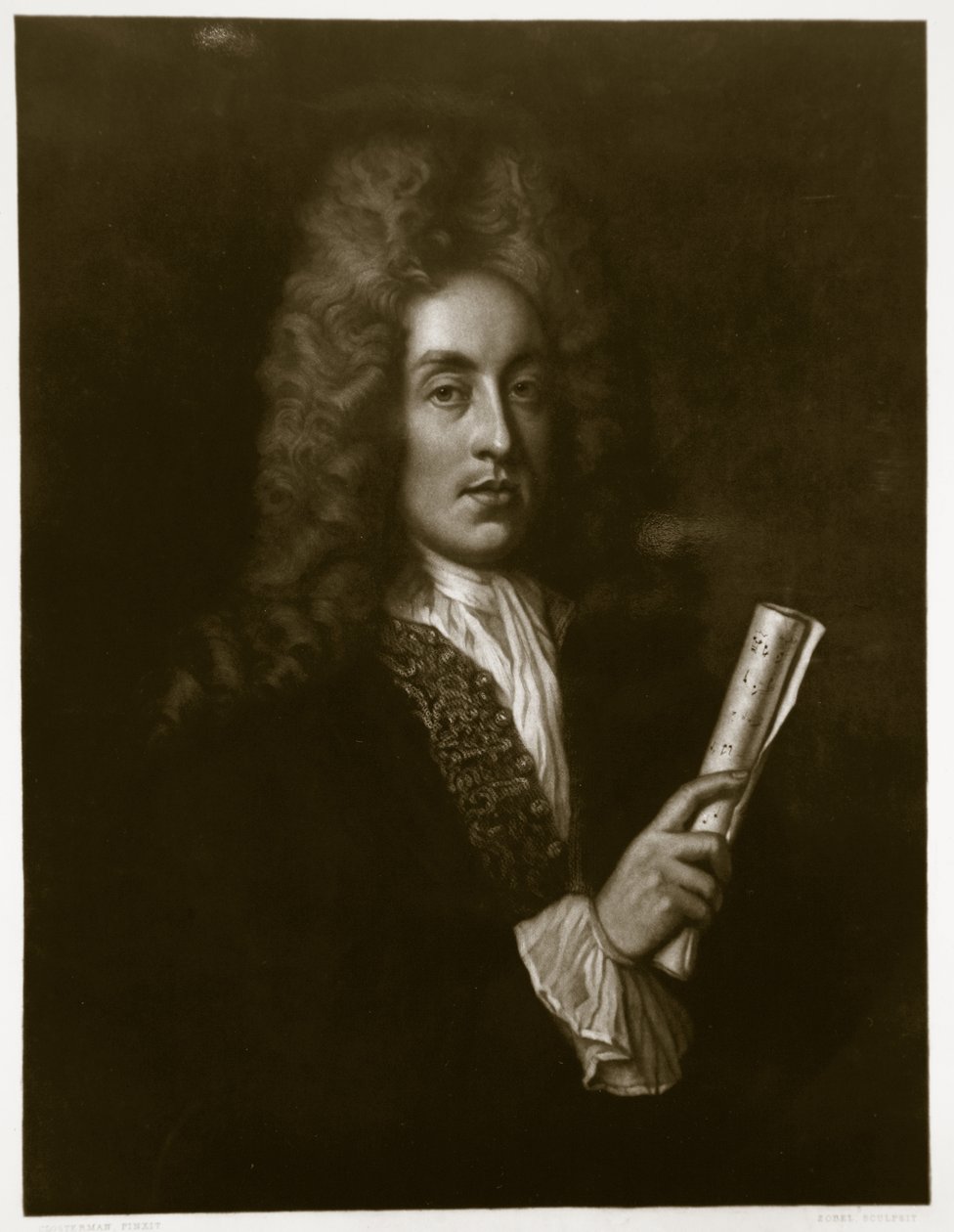 Henry Purcell (1659-95) portréja, metszette George J. Zobel (1810-81) alkotó: Johann Closterman
