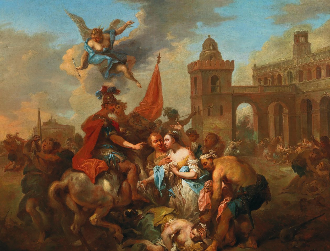 Romulus és Hersilia, kb. 1764-1765. alkotó: Johann Conrad Seekatz