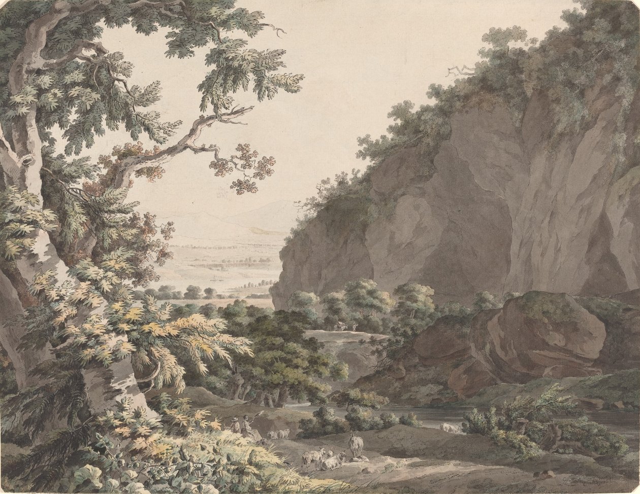 Erdős völgy sziklás sziklákkal alkotó: Johann Conrad Steiner