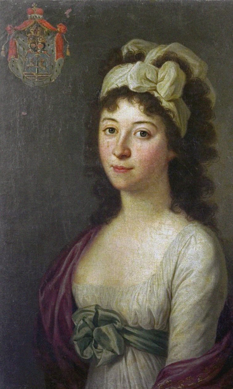 Anna Luisa Barbara Babette Odescalchi grófnő 1778-1813, született Keglevich de Buzin. alkotó: Johann Daniel Donat