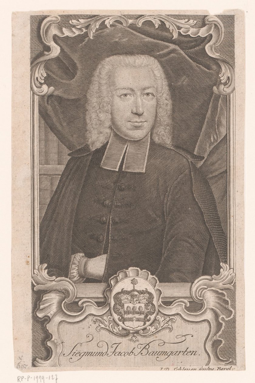 Sigmund Jacob Baumgarten portréja alkotó: Johann David Schleuen (I)