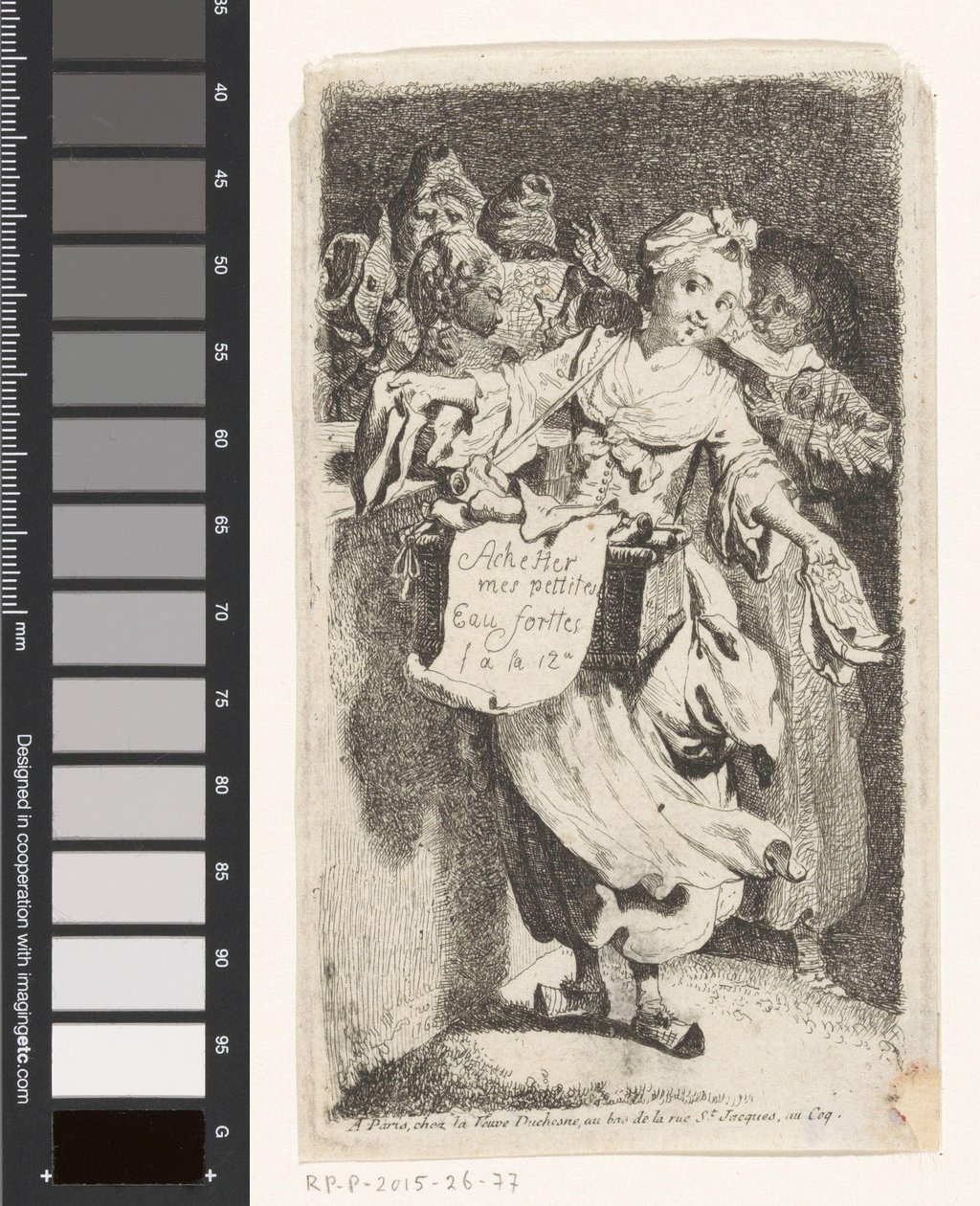 Prentverkoopster alkotó: Johann Eleazar Schenau