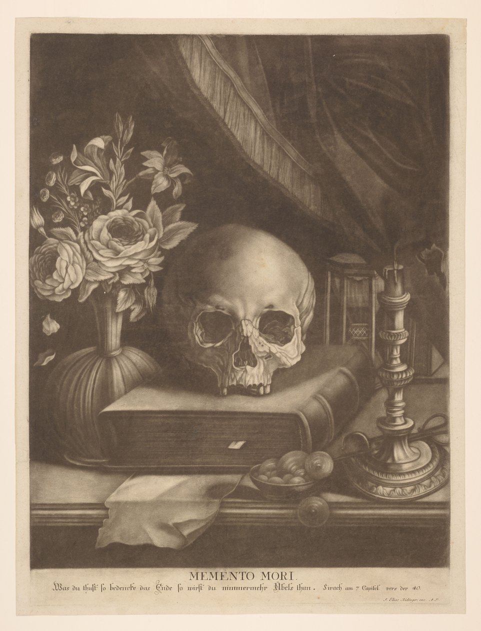 Memento mori alkotó: Johann Elias Ridinger
