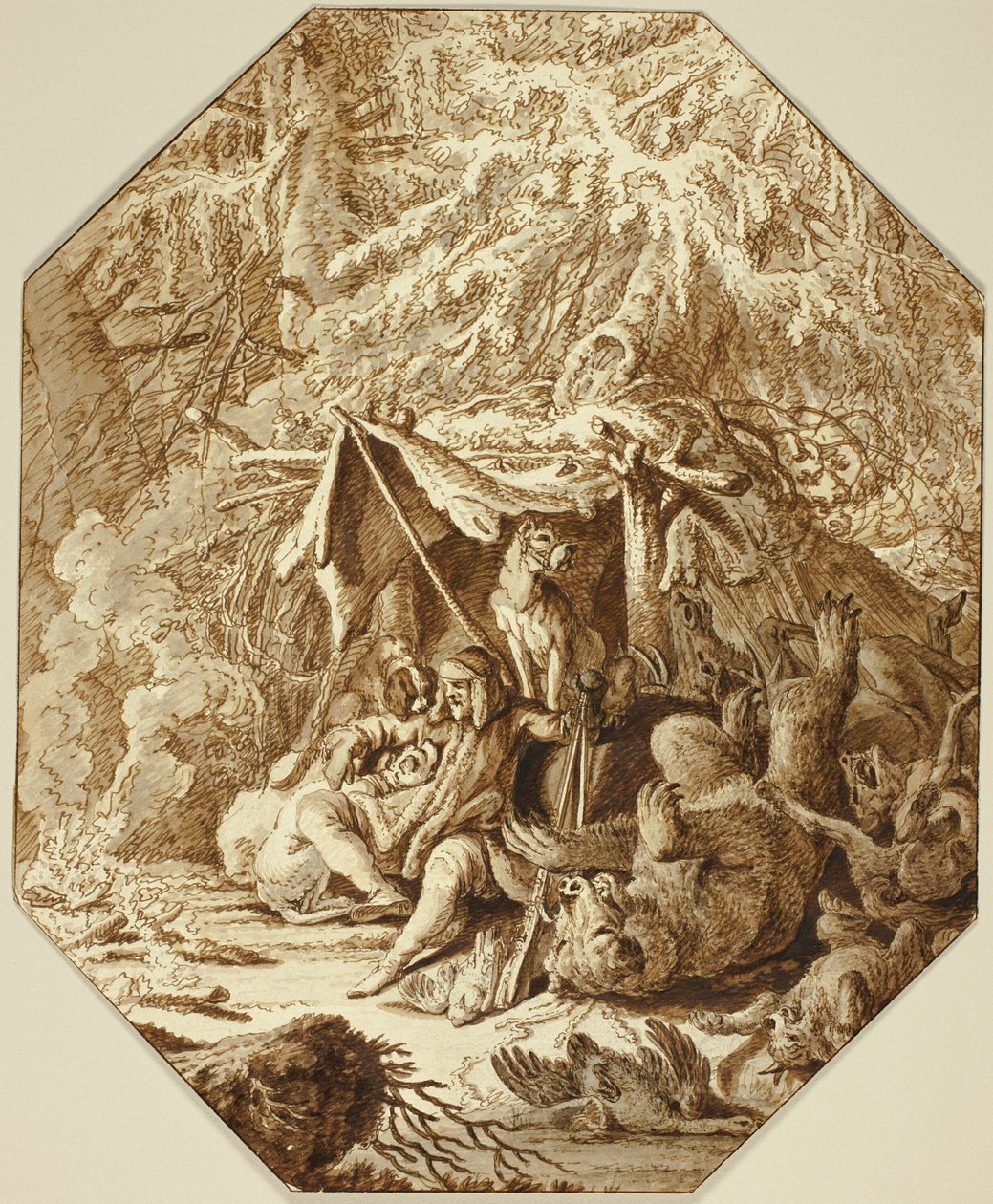 A merész vadász, kitart a télben alkotó: Johann Elias Ridinger