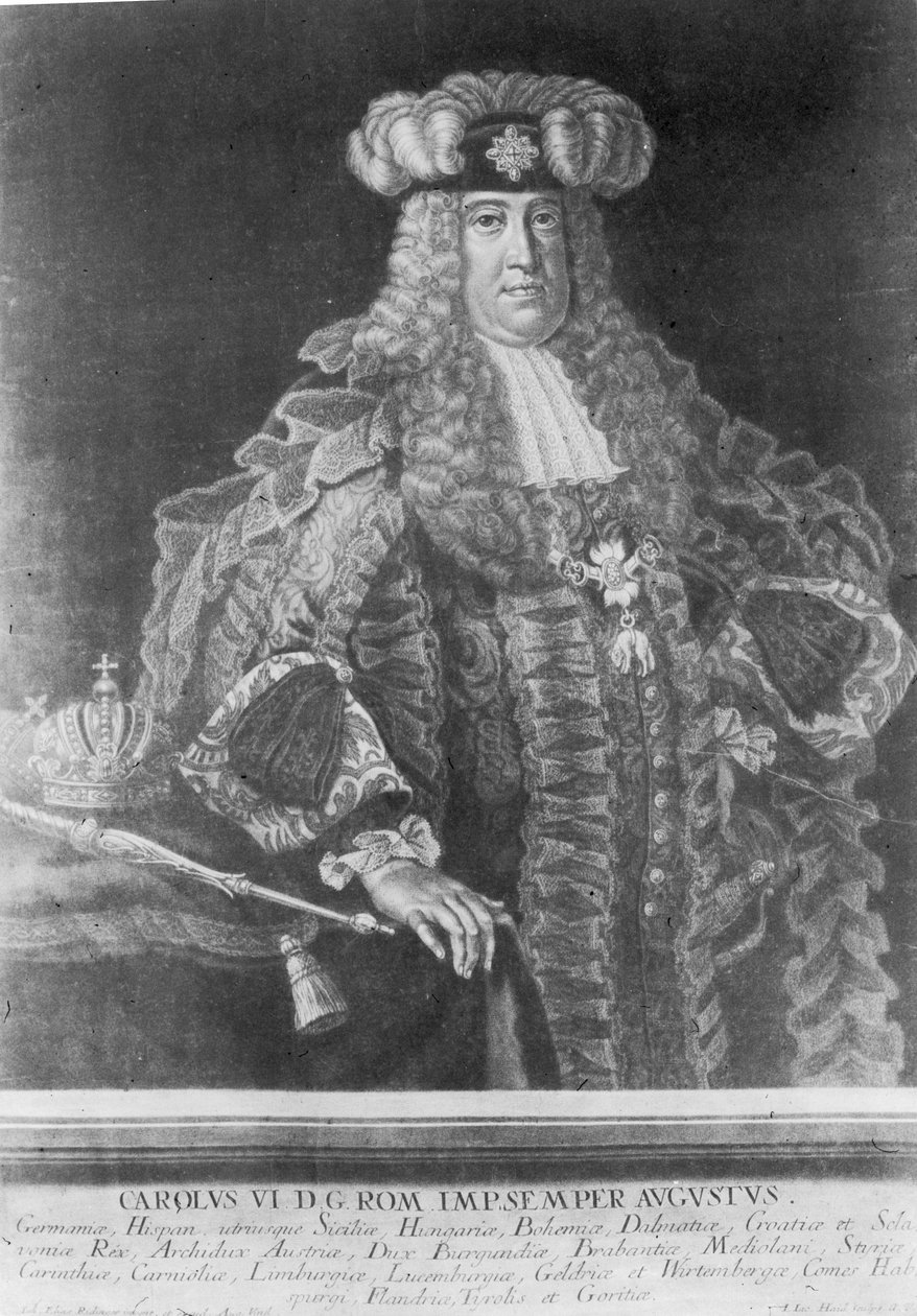 VI. Károly (1685-1740), római római császár alkotó: Johann Elias Ridinger or Riedinger