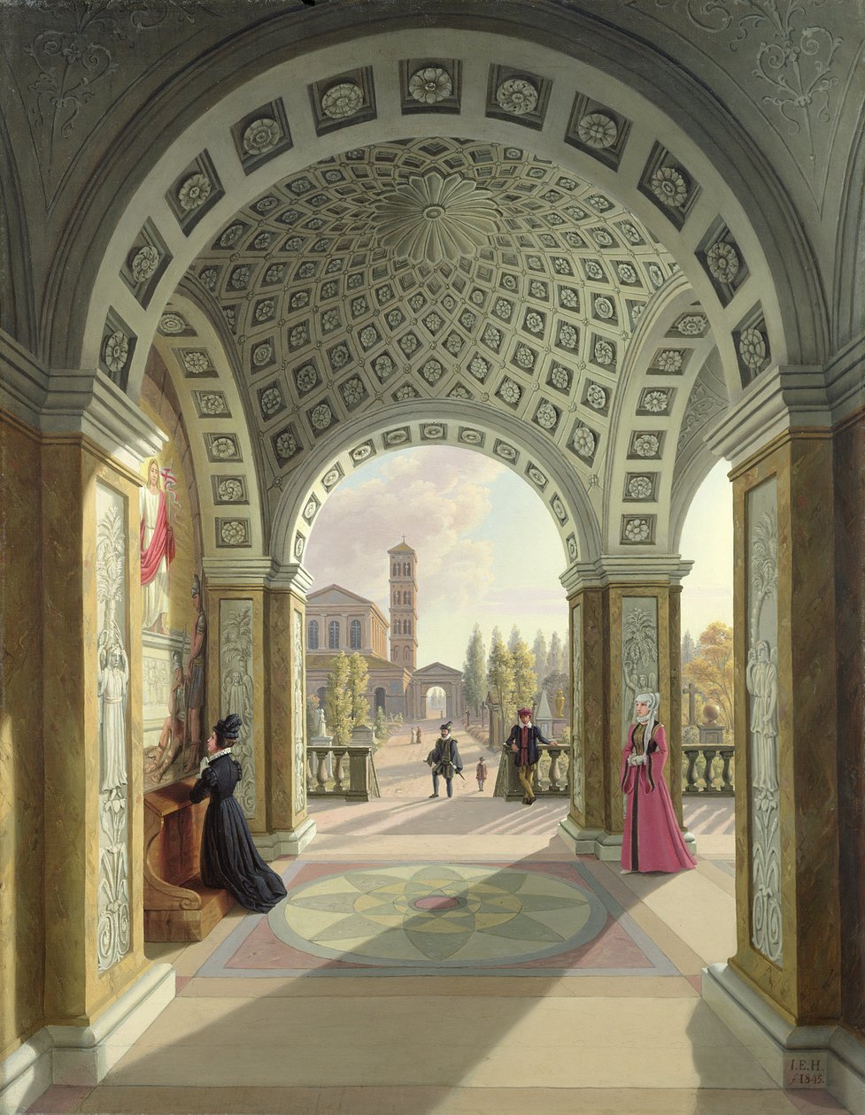 Olasz templomkert, 1845 alkotó: Johann Erdmann Hummel
