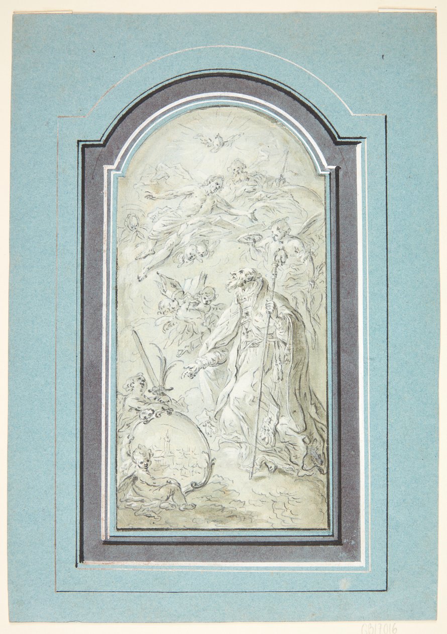 Dán: Szentté avatták a térdelő püspököt alkotó: Johann Evangelist Holzer