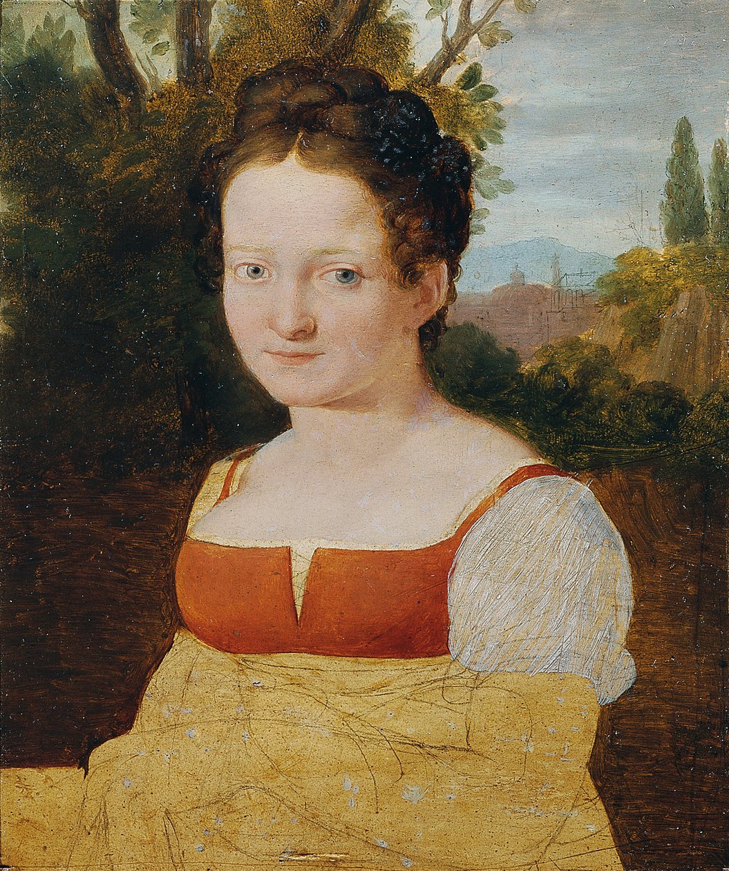 lány portréja alkotó: Johann Evangelist Scheffer von Leonhardshoff