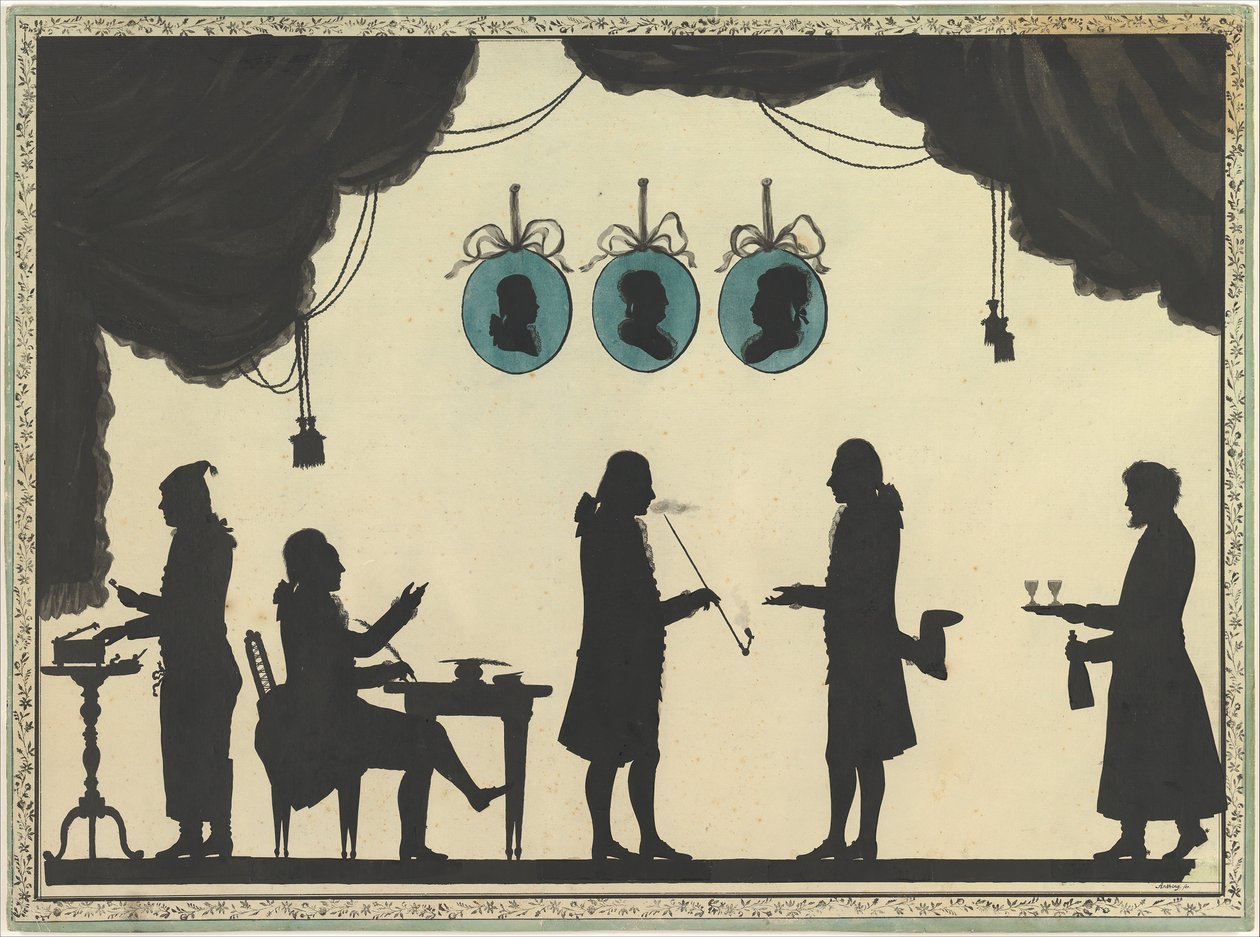 David Roentgen és Társasága Szentpéterváron, kb. 1784-86. alkotó: Johann Friedrich Anthing
