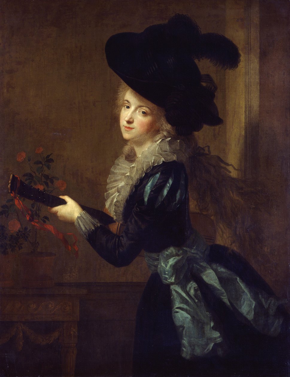 Lantjátékos nő alkotó: Johann Friedrich August Tischbein