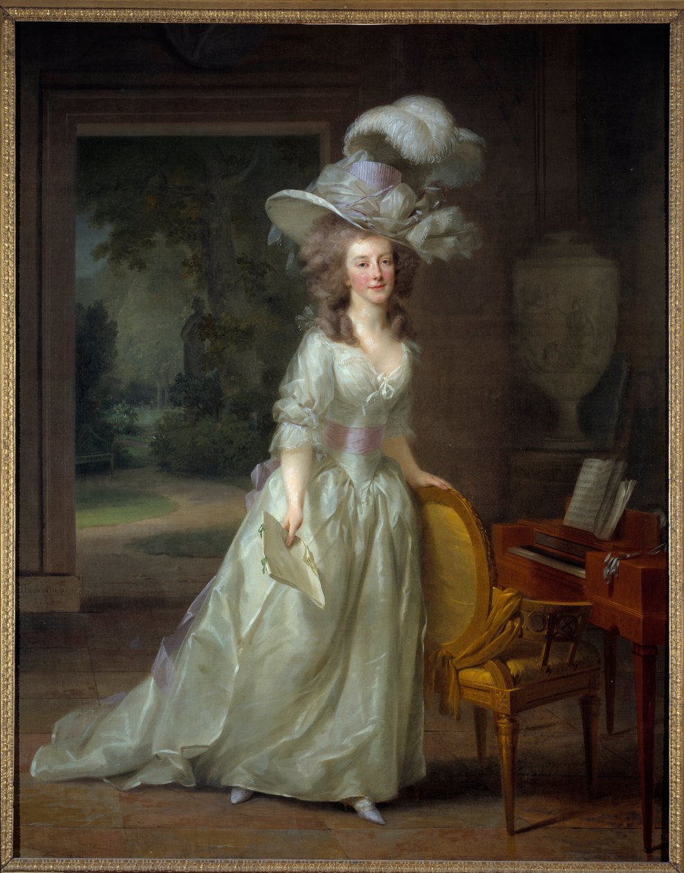 Portré en pied de Frederique Louise Wilhelmine, Orange Nassau hercegnője (1770-1819) Friedrich Tischbein (1750-1812) festménye 1788 V. 2,1x1,65 m Bordeaux, musee des Beaux Arts - Frederica Louise Wilhelmina narancsos hercegnő egész alakos portréja alkotó: Johann Friedrich August Tischbein