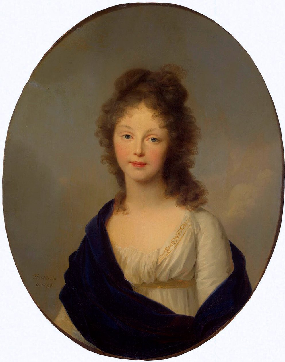 Lujza porosz királynő portréja, 1776-1810, 1798. alkotó: Johann Friedrich August Tischbein