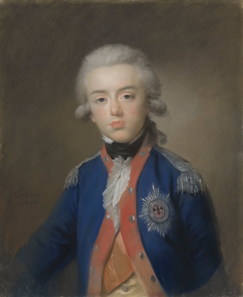 Willem George Frederik (Frederik; 1774-99), Orange-Nassau hercege. V. Vilmos herceg fia alkotó: Johann Friedrich August Tischbein