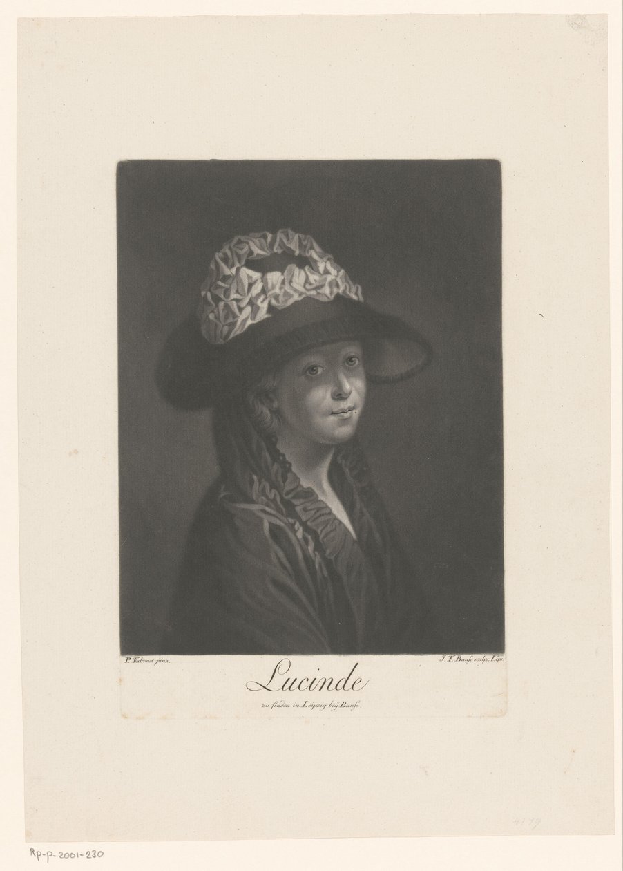 Lucinde portréja alkotó: Johann Friedrich Bause