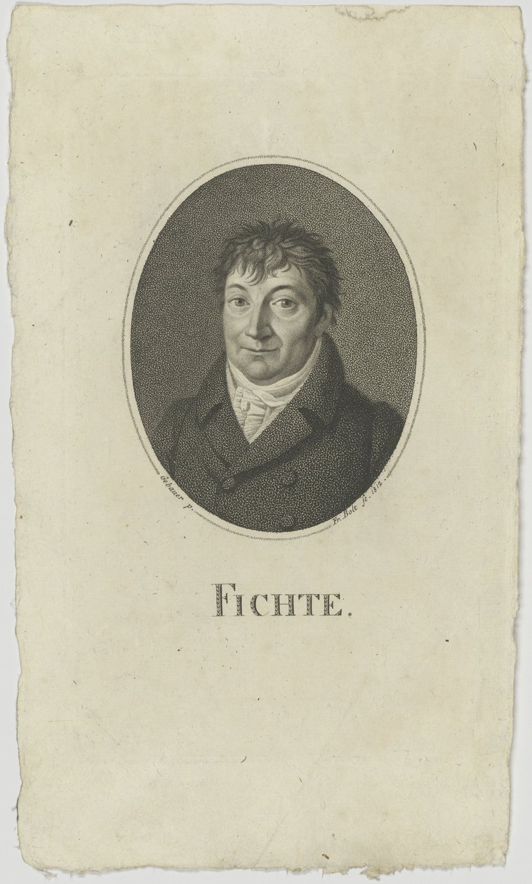 Johann Gottlieb Fichte portréja 1762-1814, 1812. alkotó: Johann Friedrich Bolt