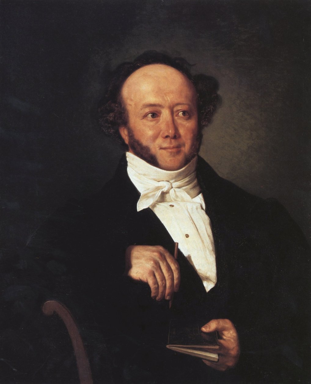 Bitzius Albert (1797-1854) portréja. alkotó: Johann Friedrich Dietler