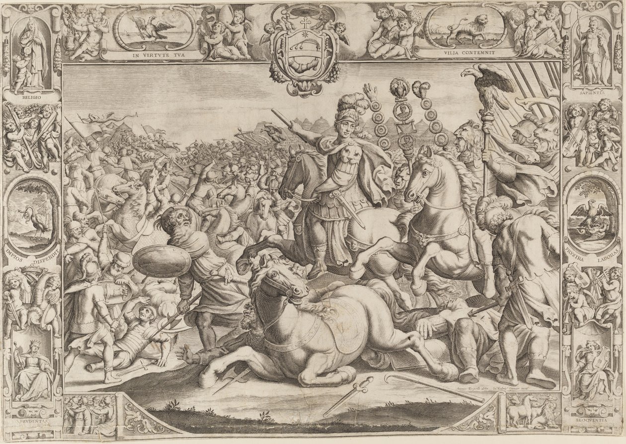 Allegória VIII. Urban pápáról (Maffeo Barberini 1623-1644) alkotó: Johann Friedrich Greuter