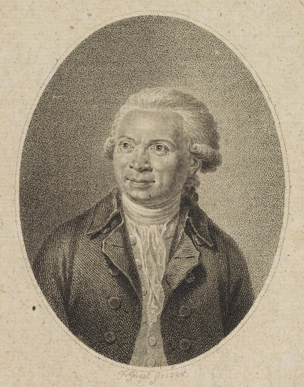 Johann Abraham Peter Schulz zeneszerző portréja 1747-1800, 1794. alkotó: Johann Friedrich Jügel