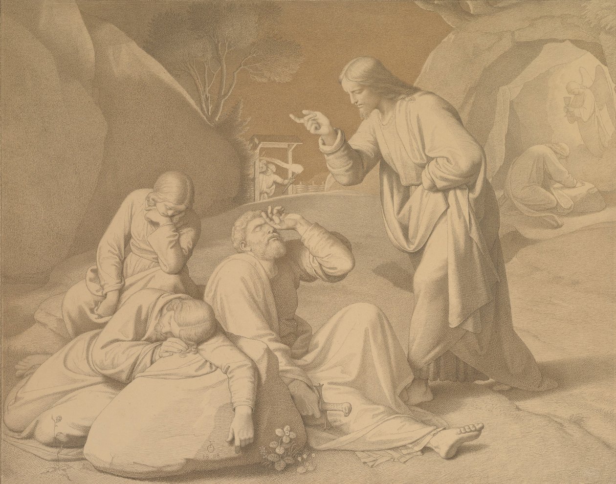Krisztus a Getszemáni kertben, 1848. alkotó: Johann Friedrich Overbeck