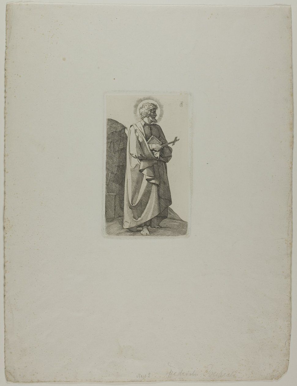 Néri Szent Fülöp kereszttel és könyvvel alkotó: Johann Friedrich Overbeck