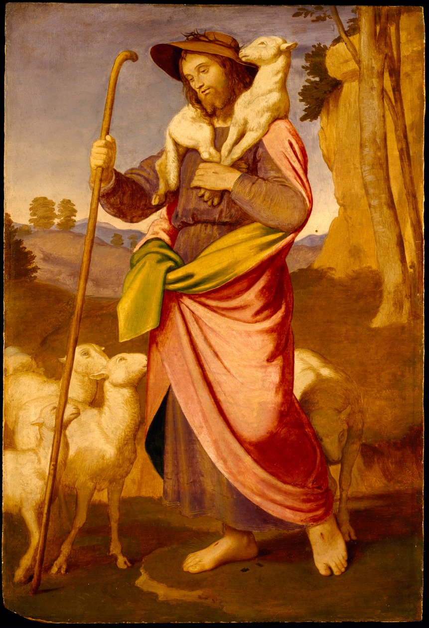 A jó pásztor, 1860-as évek eleje. alkotó: Johann Friedrich Overbeck