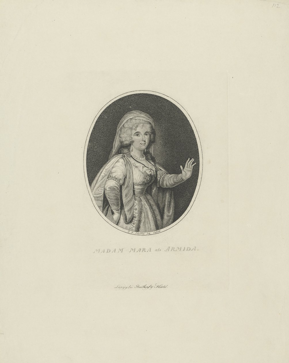 Gertrud Elisabeth Mara, született Schmeling 1749-1833, mint Armida, 1801. alkotó: Johann Friedrich Schröter