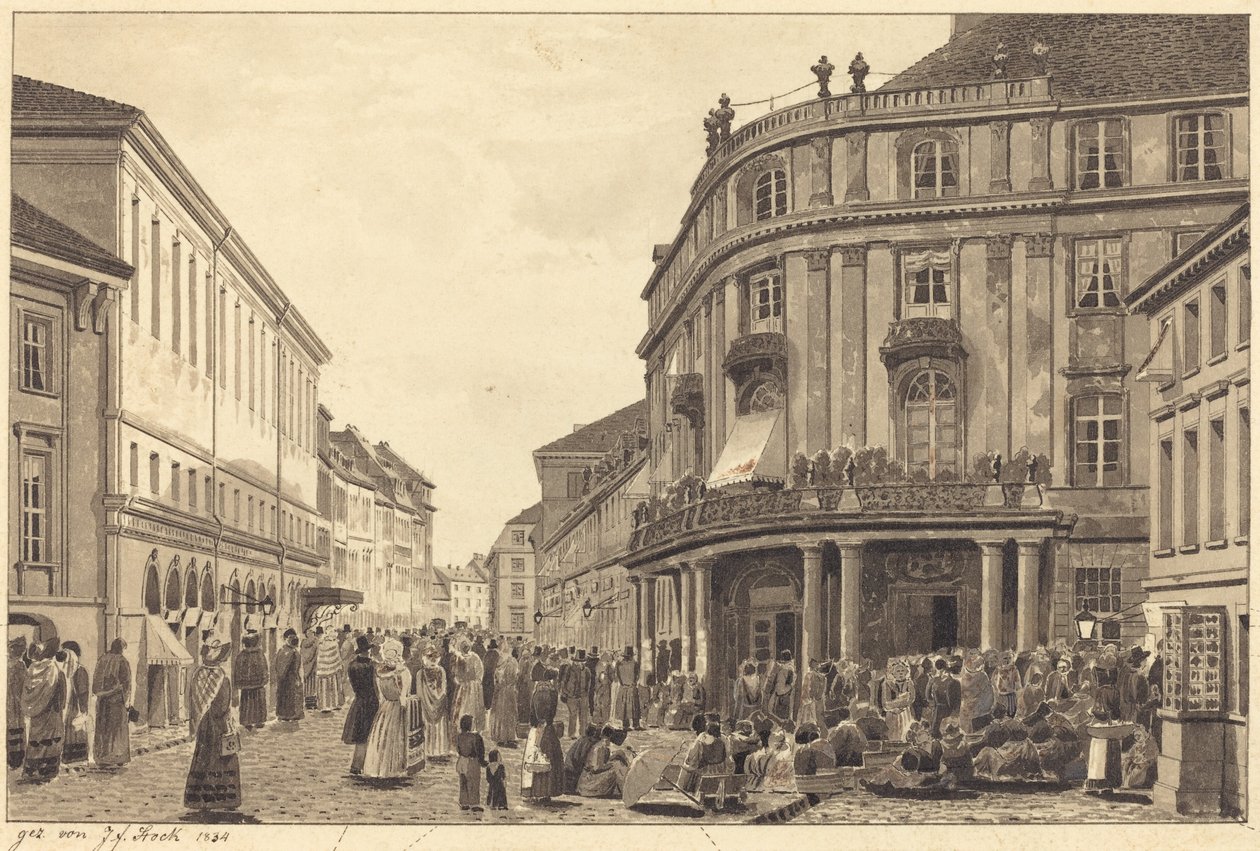 Muhlendamm kilátása alkotó: Johann Friedrich Stock