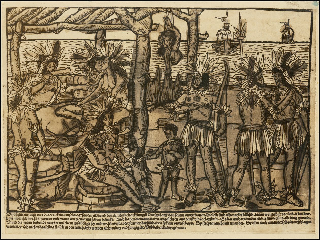 1500-as évekbeli illusztráció Johann Froschauer amerikai őslakosokról alkotó: Johann Froschauer