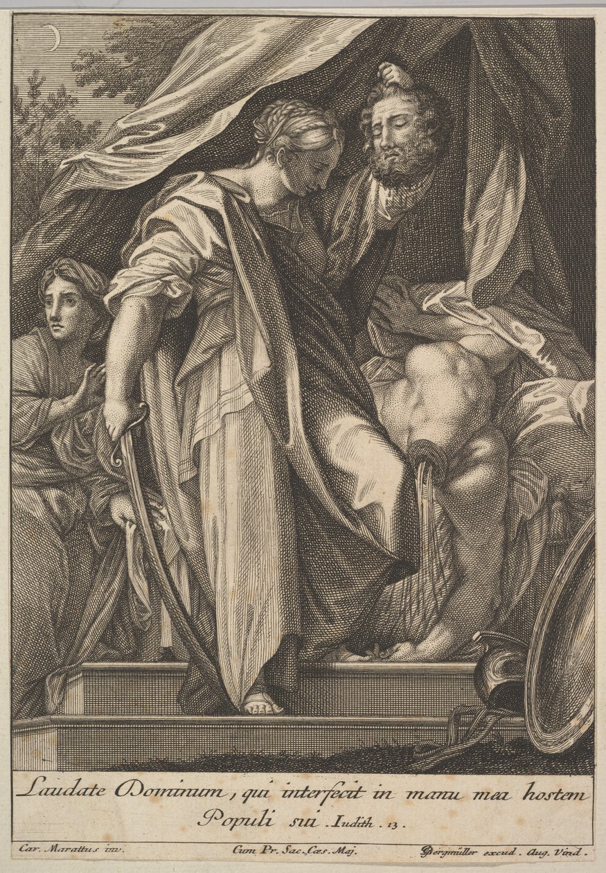 Judit megöli Holofernészt, 1705-62. alkotó: Johann Georg Bergmuller