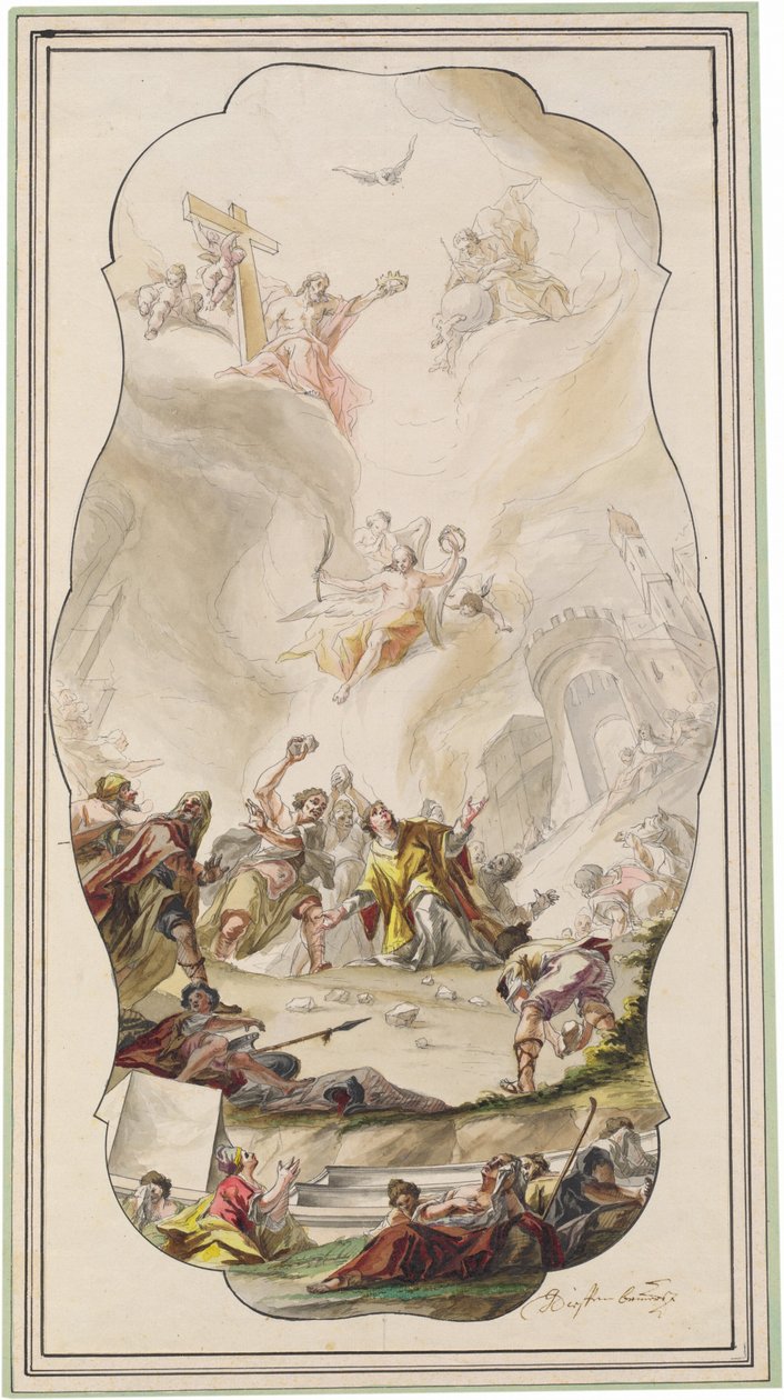 Szent István megkövezése alkotó: Johann Georg Dieffenbrunner