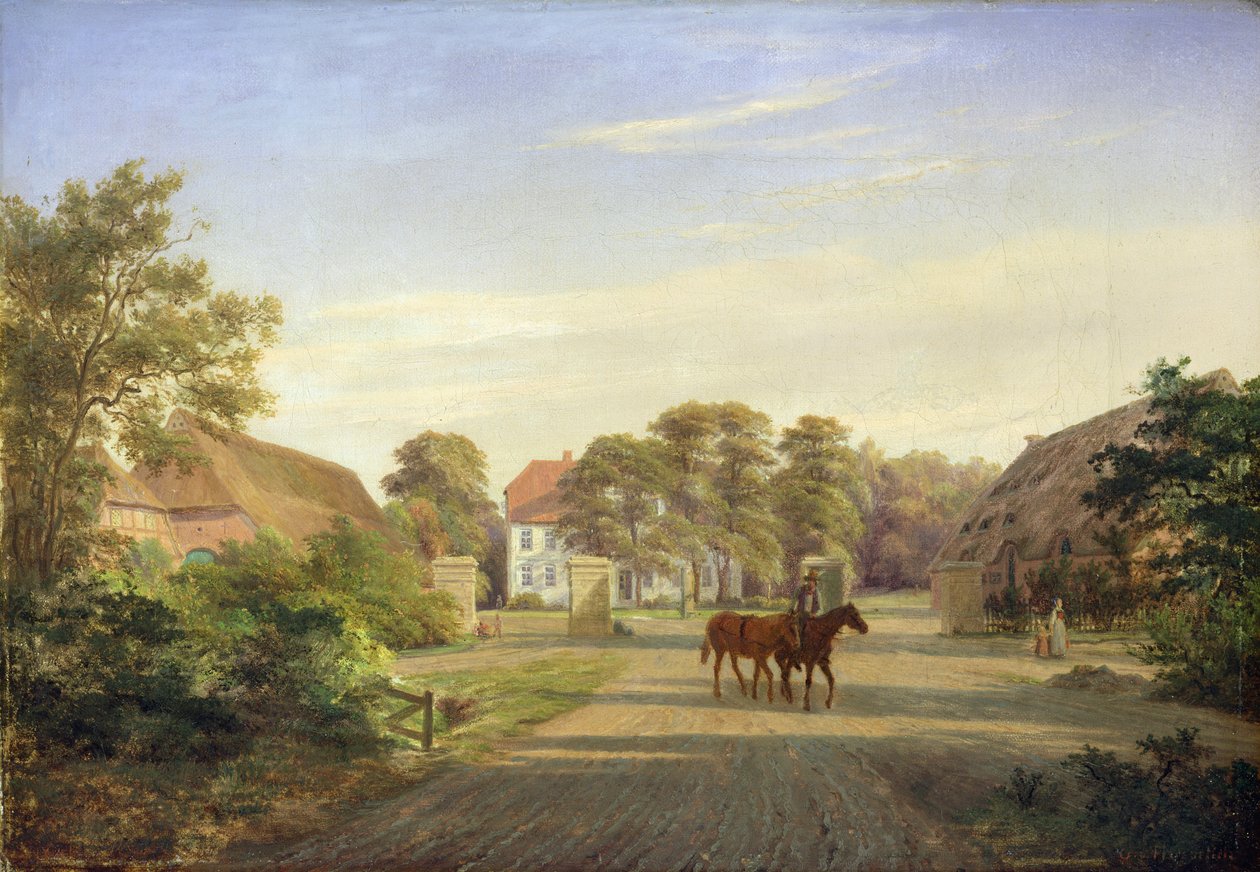 Gut Grabau, Oldesloe közelében, 1841 alkotó: Johann Georg Haeselich