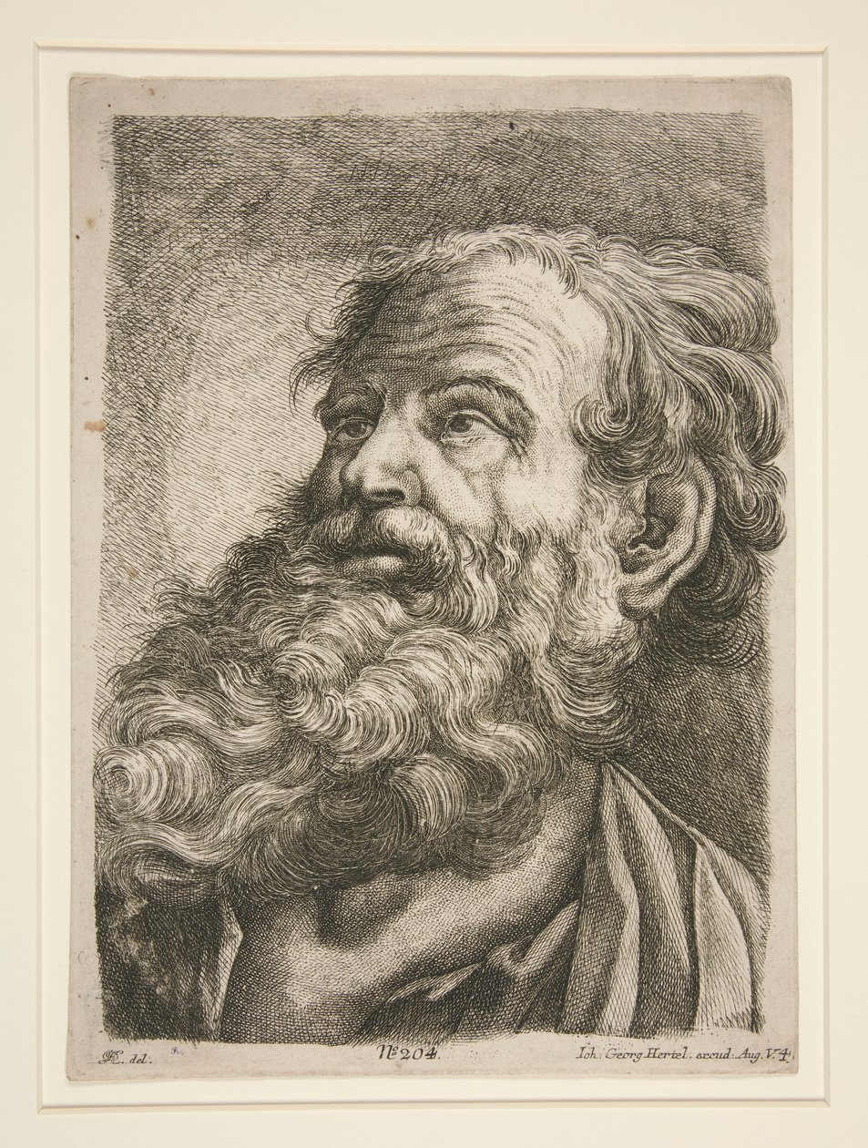 Férfi fej (egy apostolé?) alkotó: Johann Georg Hertel