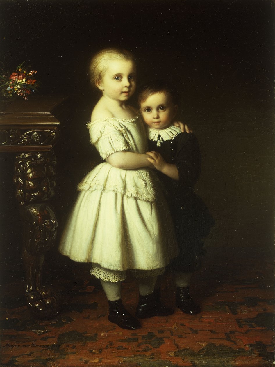 Testvérszerelem, 1858 alkotó: Johann Georg Meyer