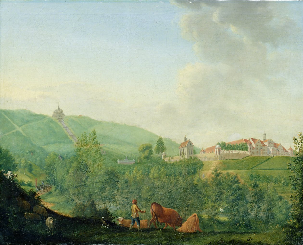 Weissenstein kastély, Kassel közelében (Wilhelmshoehe), 1778 alkotó: Johann Georg Pforr