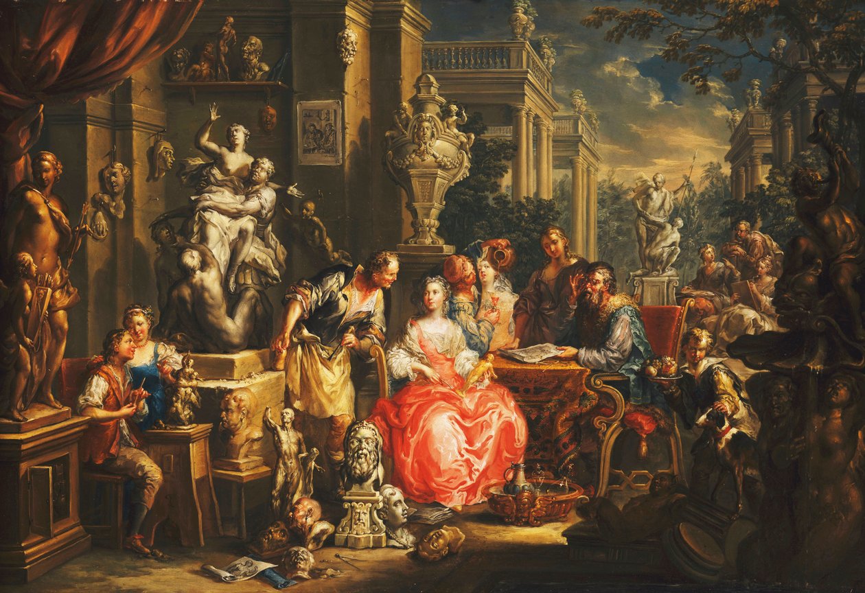 A vizuális művészetek allegóriája, alkotó: Johann Georg Platzer