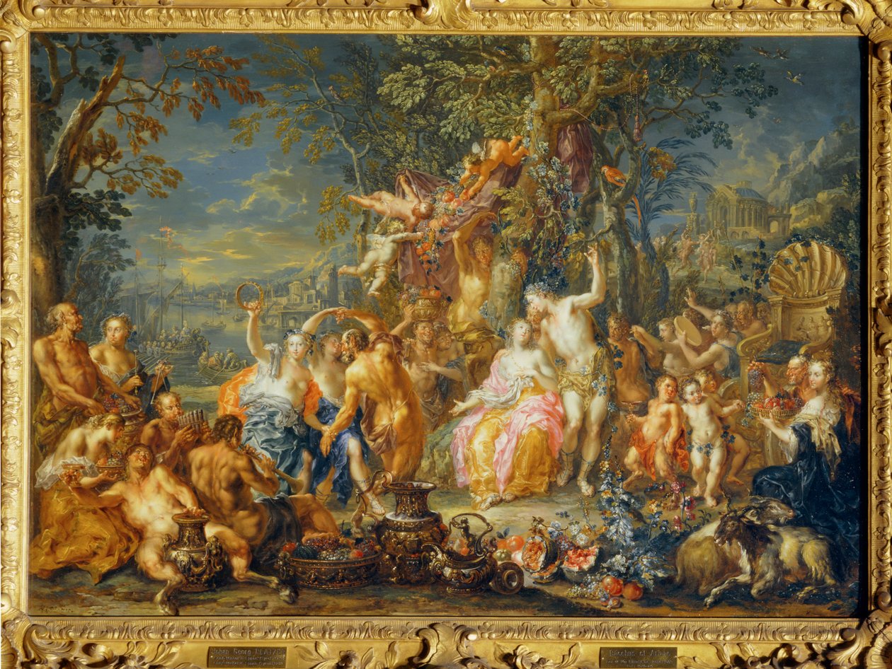 Bacchus és Ariadné ... alkotó: Johann Georg Platzer