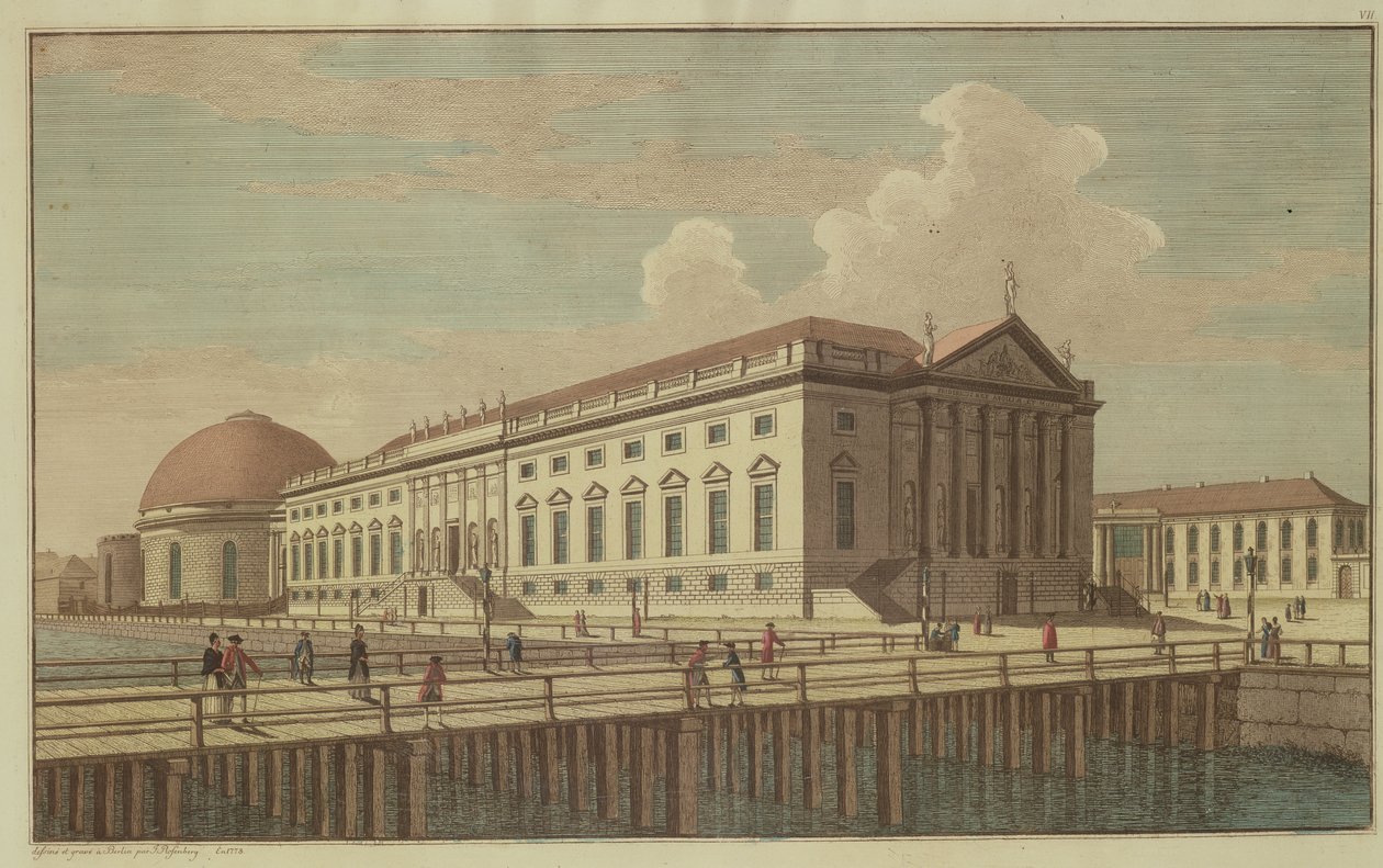 Kilátás a berlini Operaházra, 1773 alkotó: Johann Georg Rosenberg