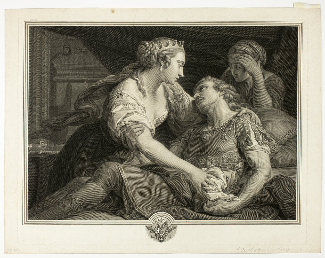 Marcus Antonius halála alkotó: Johann Georg Wille