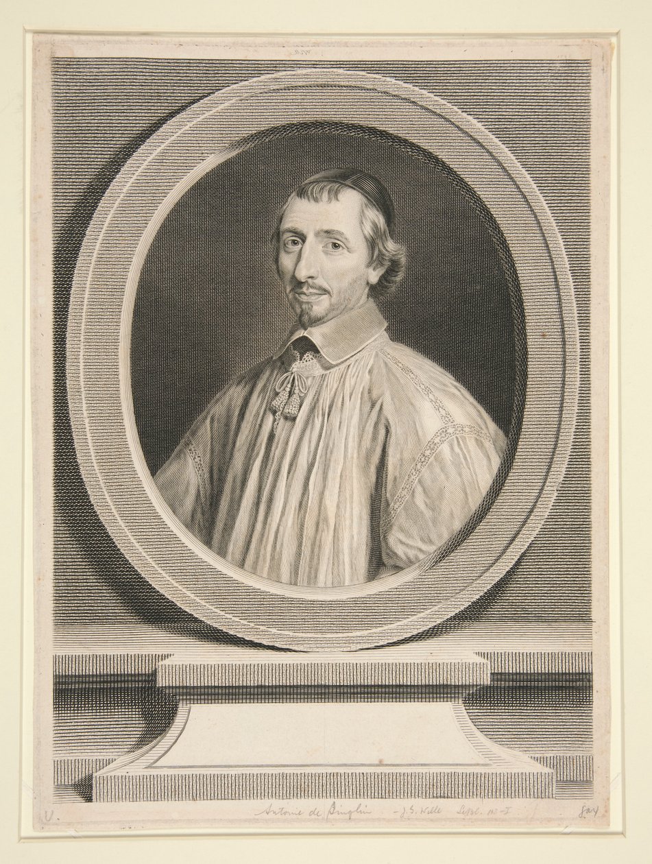 Antoine de Singlin portréja alkotó: Johann Georg Wille