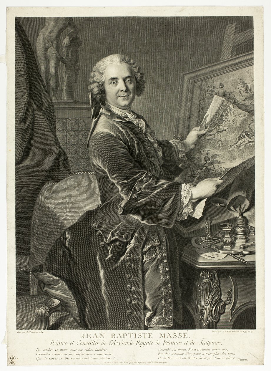 Jean Baptiste Massé portréja alkotó: Johann Georg Wille