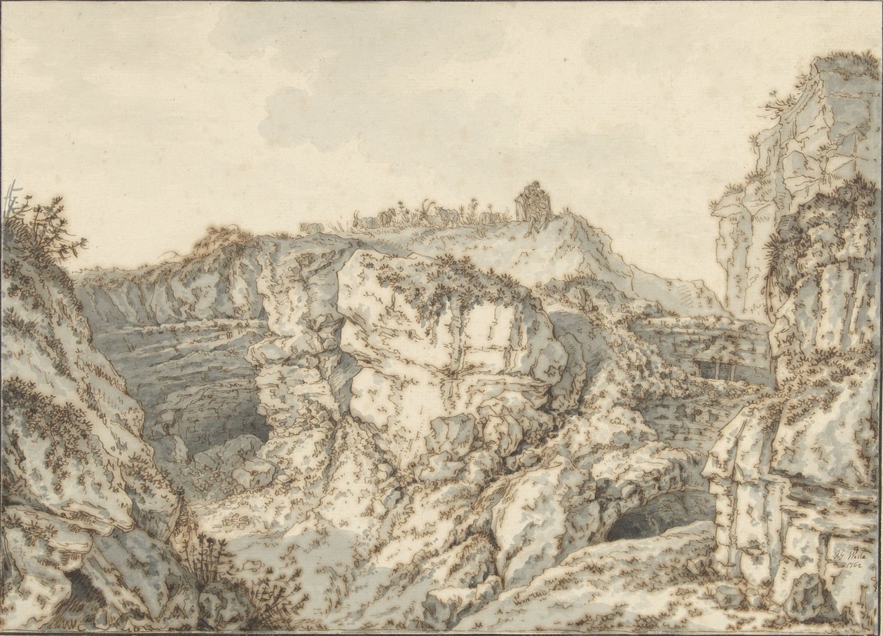 Sziklás kiemelkedés a Montmartre-on alkotó: Johann Georg Wille